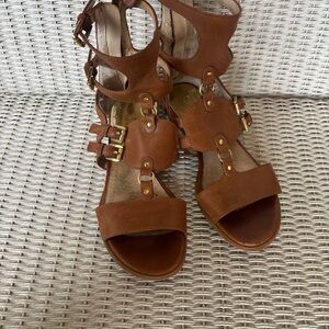 Women’s Brown Leather michael Kors Gladiator Sandals size 6.5